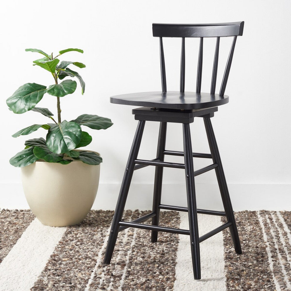 Safavieh Tage Swivel Counter Stool, Black