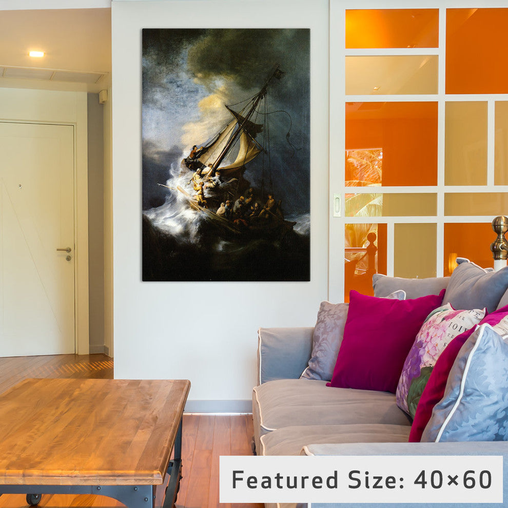 "The Storm on the Sea of Galilee" by Rembrandt van Rijn, 26x18x1.5"