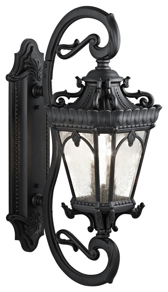 Traditional Tournai Outdoor Wall, XLarge, Textured Black