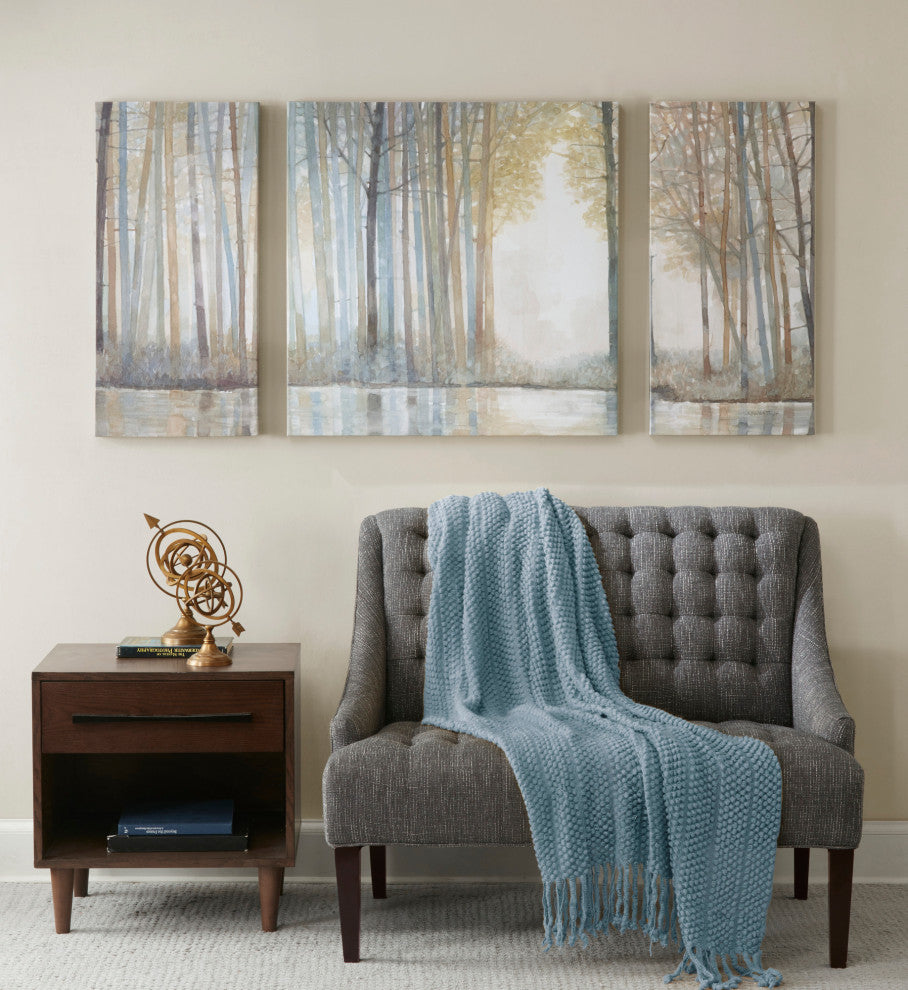 Madison Park 3-Piece Forest Reflections Gel Coated Canvas Set