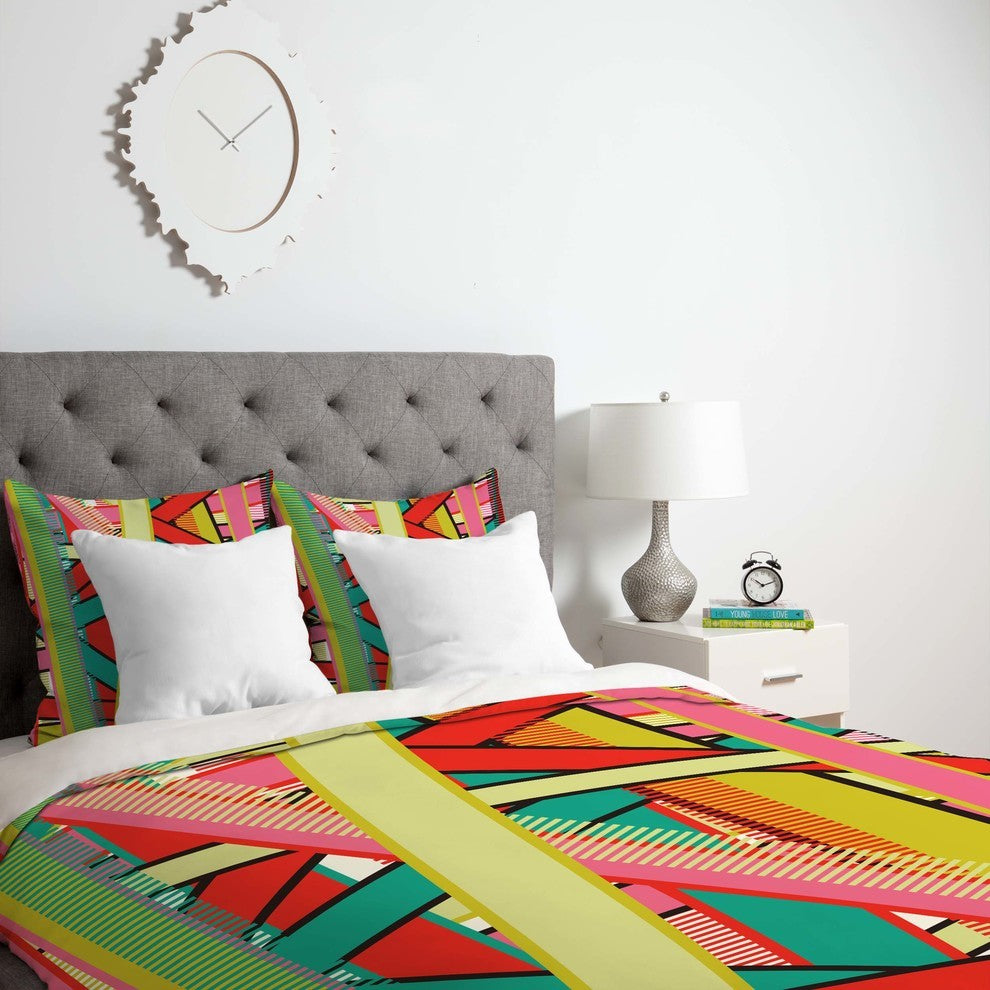 Deny Designs Sam Osborne Twisted Stripes Duvet Cover - Lightweight