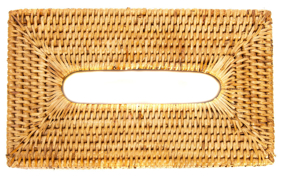 Artifacts Rattan™ Rectangular Tissue Box Cover, Honey Brown, 10"x6"x5"