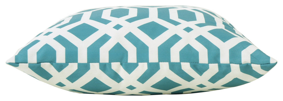GDF Studio Raylan Indoor Dark Teal Arabesque Patterned Square Throw Pillow, Set