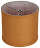 Classic Drum Burlap Lampshades, Tangerine, 8"