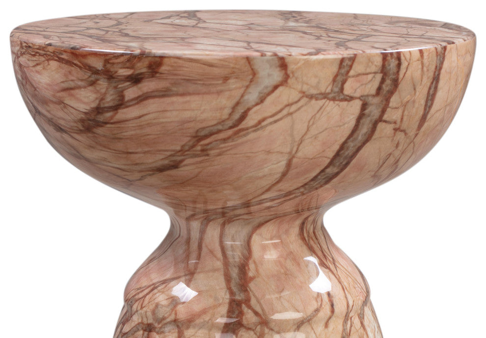 Rue Concrete With Marble Finish Side Table, Sunset