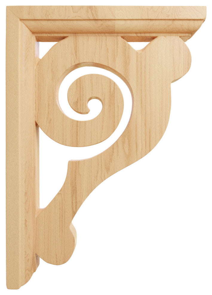 1 1/2"W x 6"D x 8 1/2"H Bulwark Bracket, Red Oak
