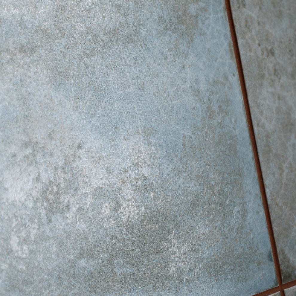 Kings Etna Encaustic Ceramic Floor and Wall Tile, Blue