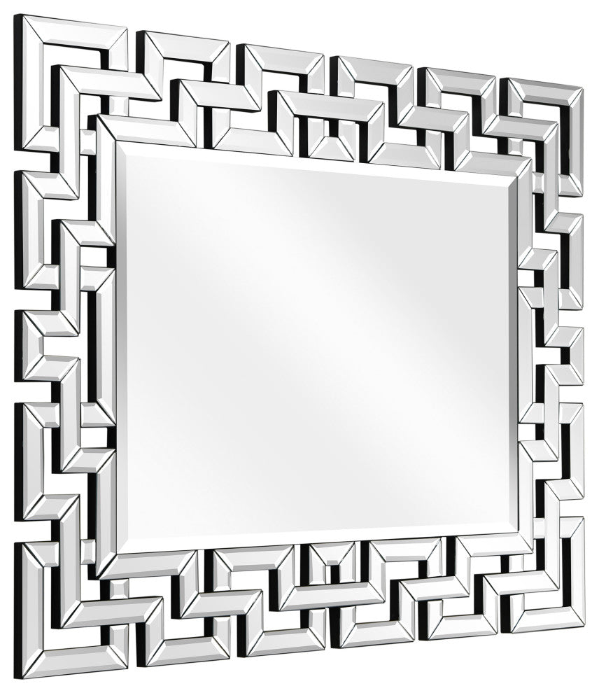 Rectangular Antique Wall Mirror, 0.75" Beveled Center, 40"x 31" Bathroom Mirror