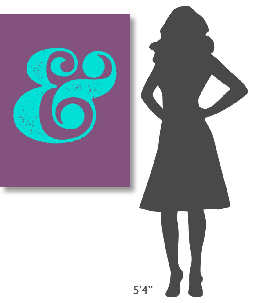 "Ampersand Poster Purple and Blue" Fine Art Print