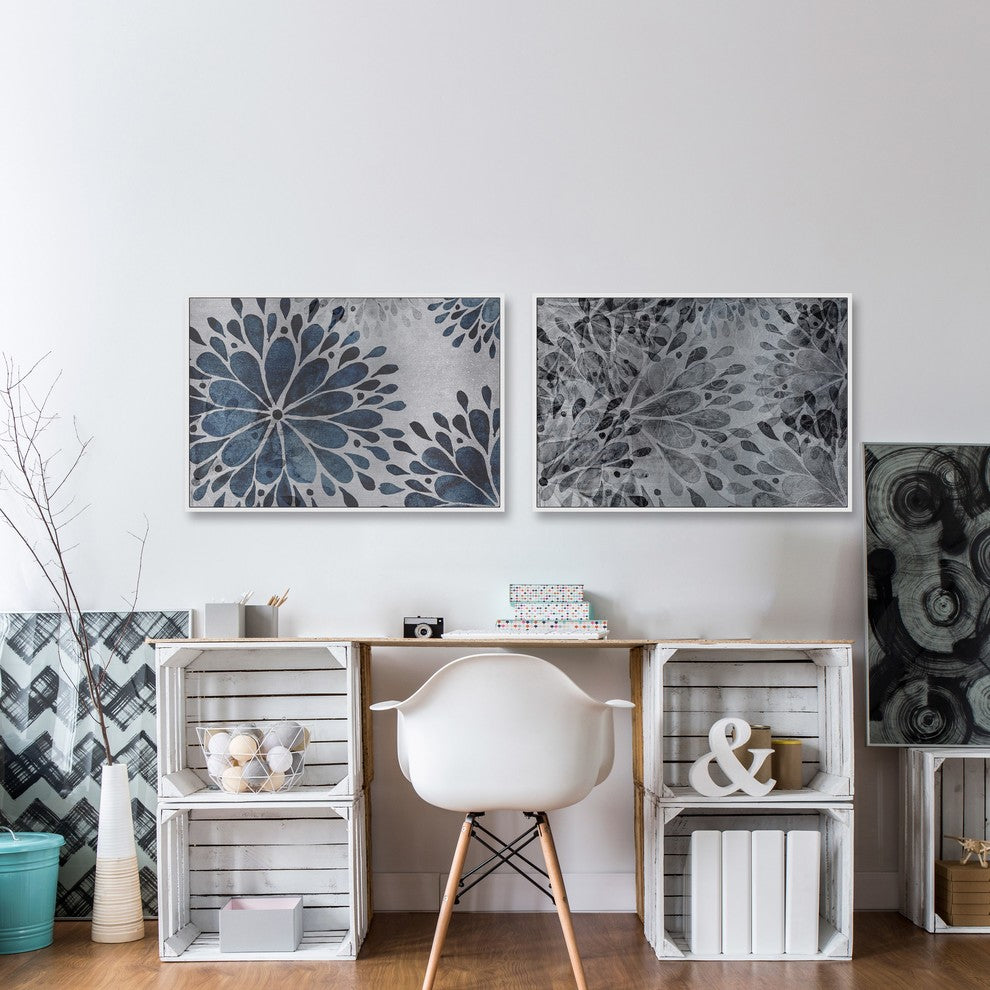 Petal Explosions Diptych, 36x12