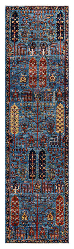 Serapi One-of-a-Kind Hand-Knotted Area Rug Light Blue, 2'9" x 10'1"
