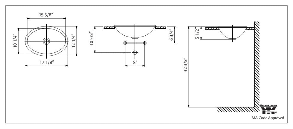 Cheviot Products Mini Oval Drop-In Sink