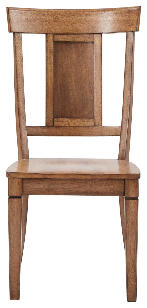 Arbor Hill Panel Back Wood Dining Chair, Set of 2, Oak