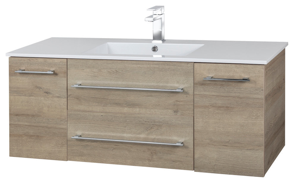 Kato Wall Hung Vanity Soho With Top for Buffallo, Organic, 48"
