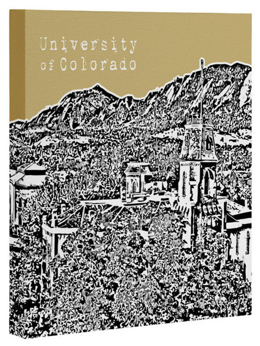 Deny Designs Bird Ave University of Colorado Yellow Art Canvas