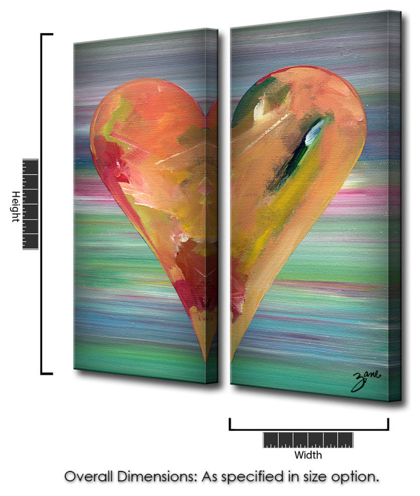 Heartwork "Haley" 2-Piece Canvas Art Set, 40"x16"