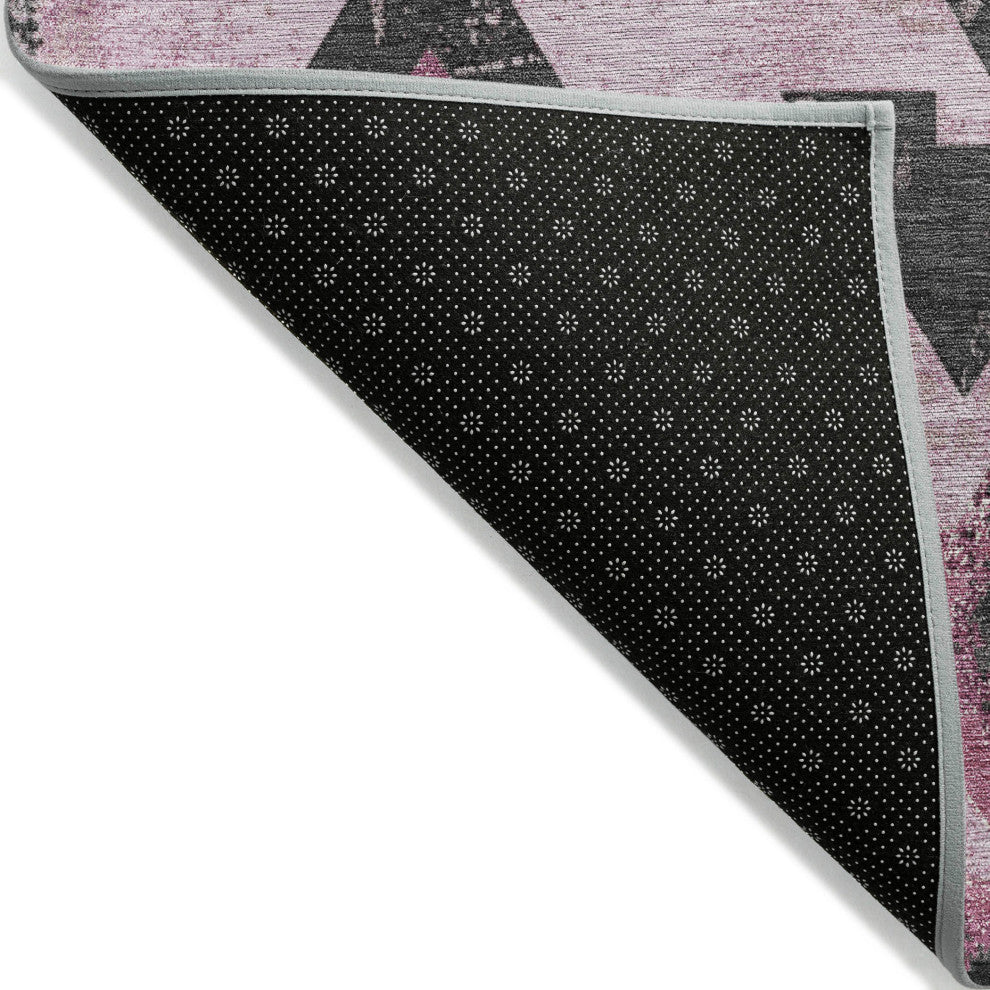 Machine Washable Indoor/Outdoor Chantille ACN1882 Pink 1'8" x 2'6" Rug