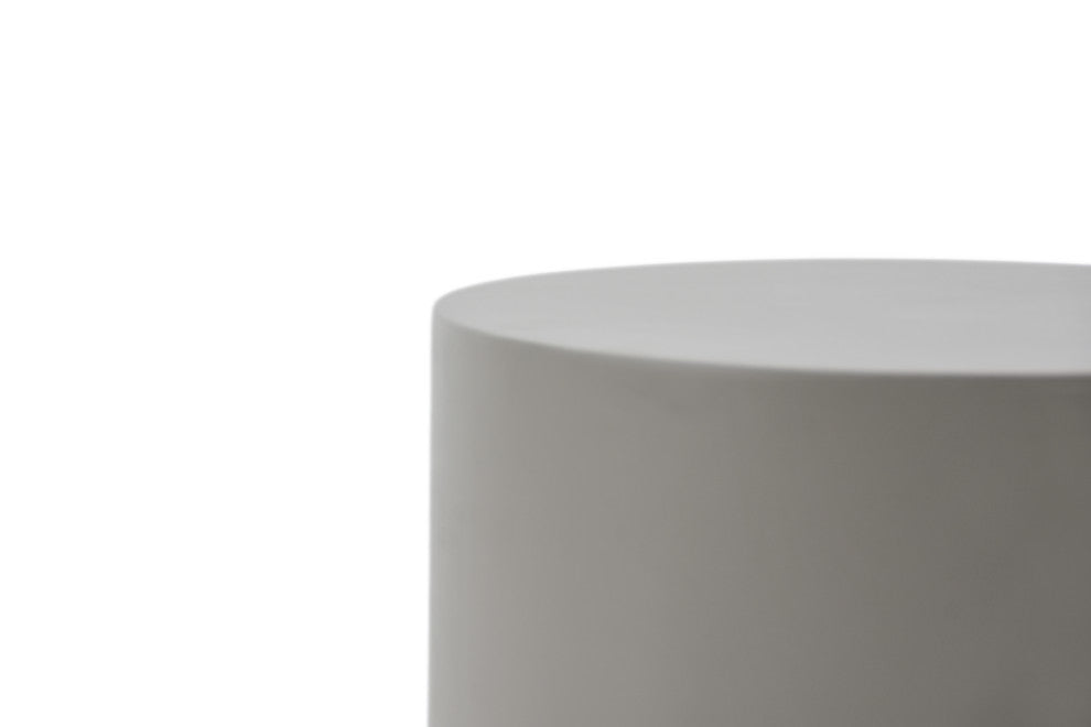 Rome Round Space Grey Concrete 18" Side Table