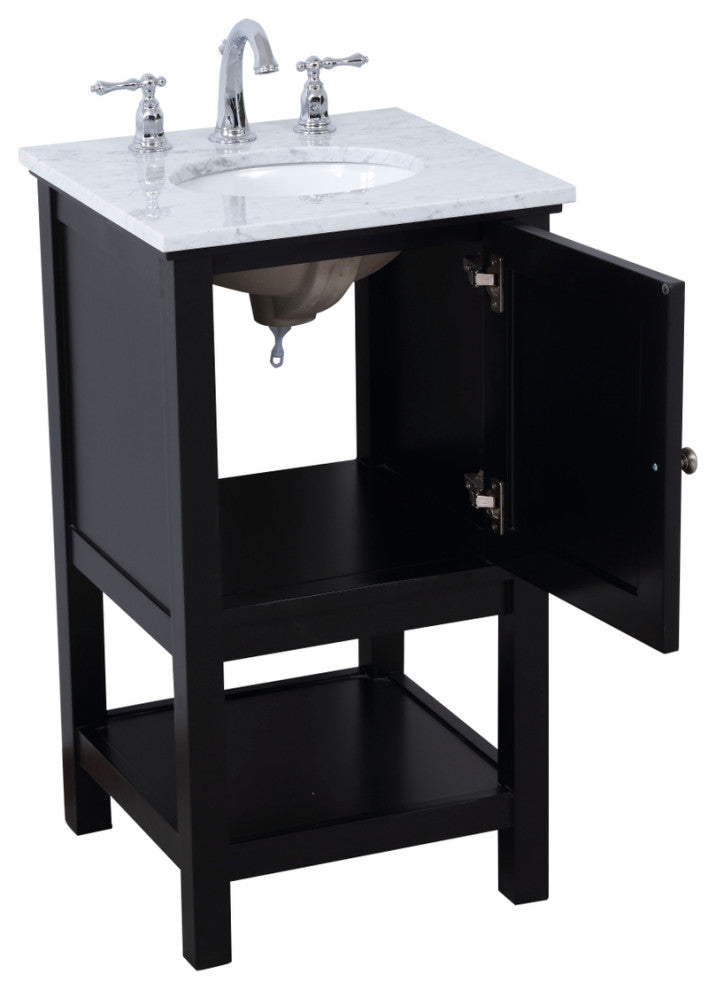 Matilda 19" Single Bathroom Vanity Set, Black