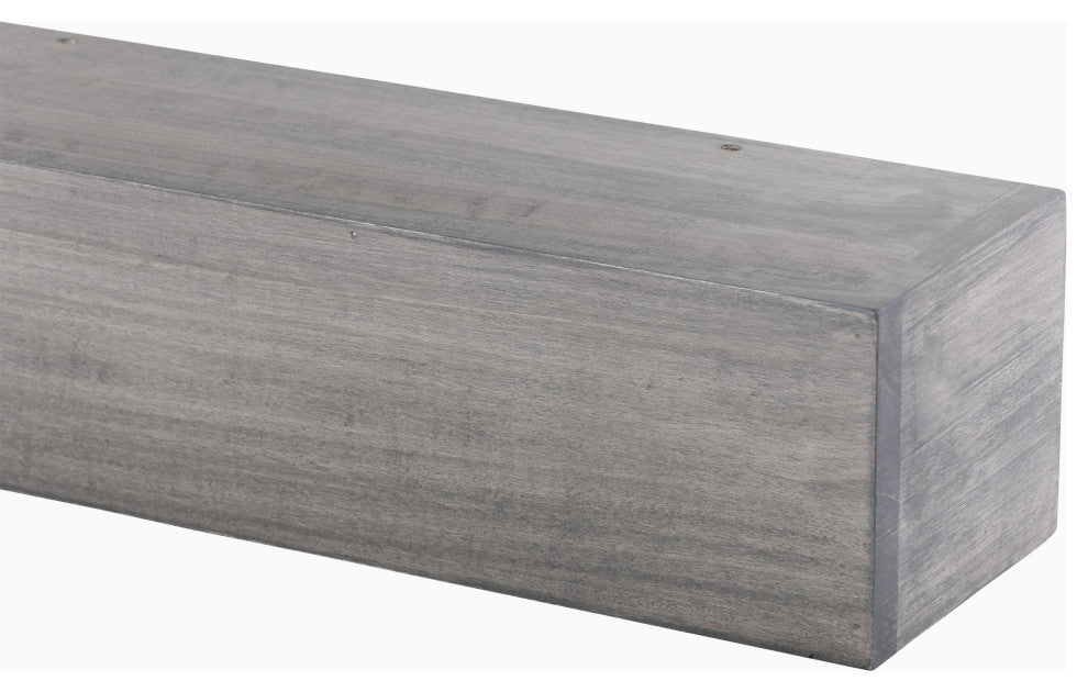 Modern Farmhouse Fireplace Mantels, Ash Gray, 48" L X 5.5" H X 6.25" D