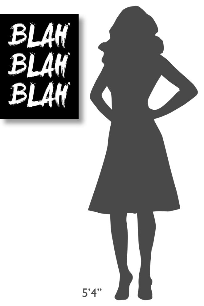 "Blah Blah Blah Poster Black" Fine Art Print