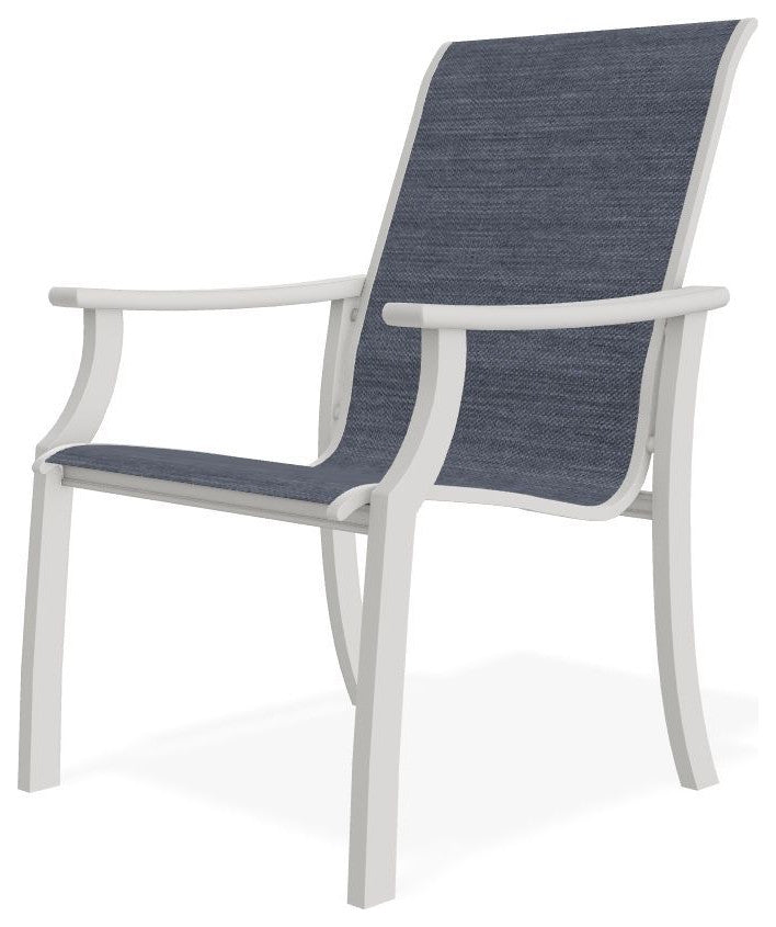 St. Catherine Sling Outdoor Armchair, Augustine Denim/Snow