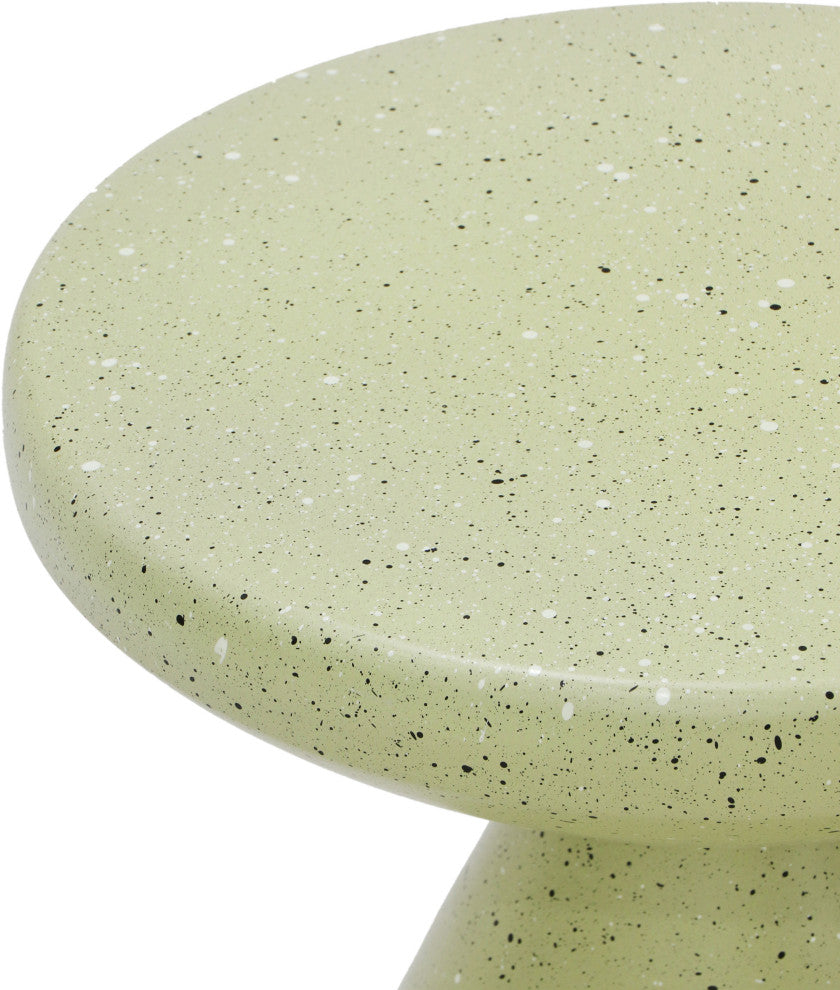 Anika Iron Terrazzo End / Side Table, Green