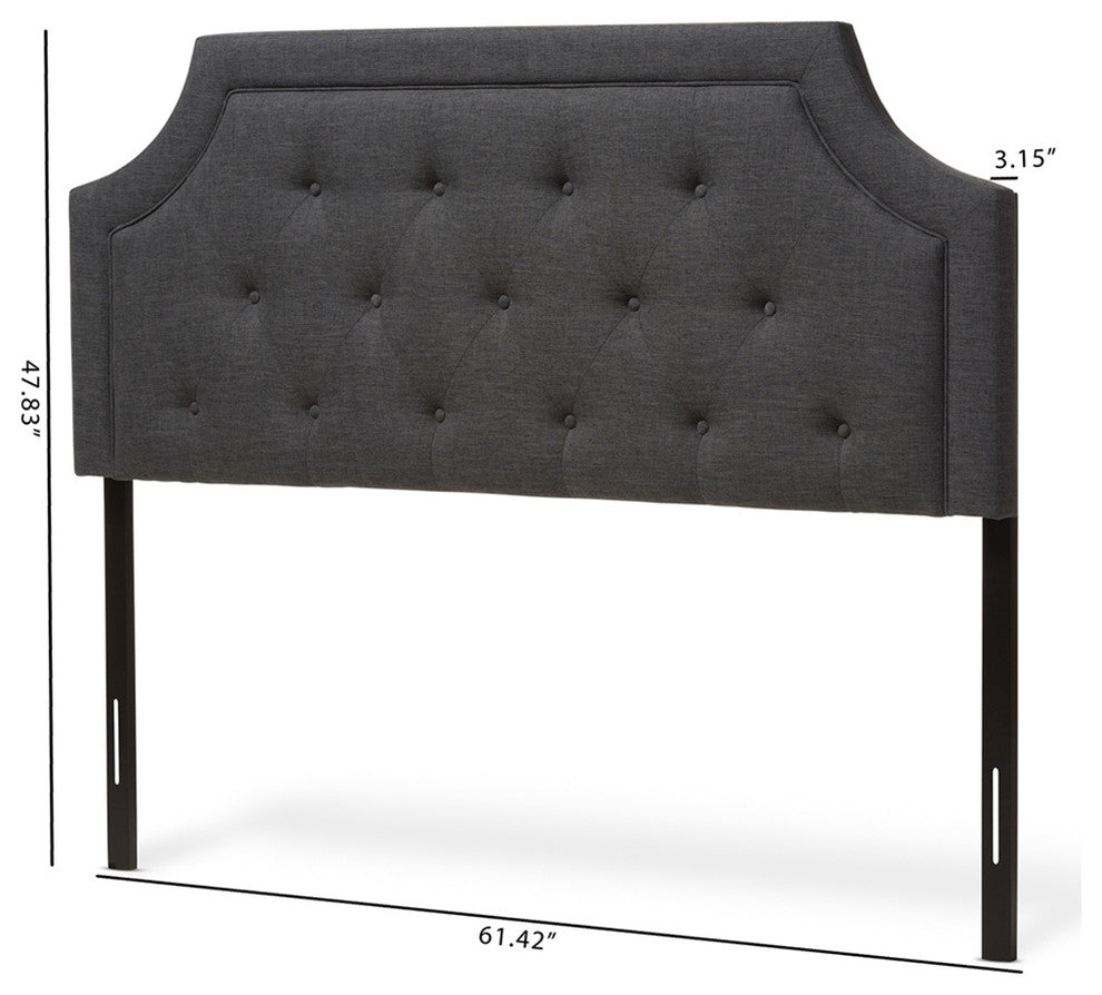 Mars Modern Dark Gray Fabric King Size Headboard