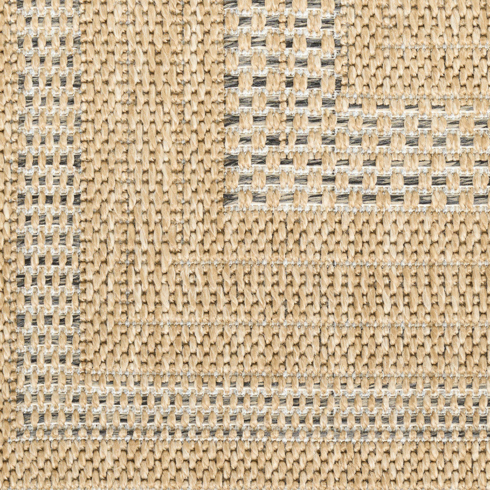 Nourison Tulum 4' x 6' Taupe Grey Outdoor Rug