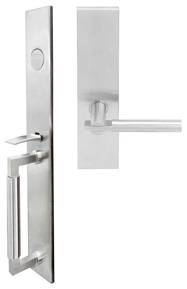 Sequoia Lever, Mortise Dummy Handleset, Right Hand, Satin Stainless Steel