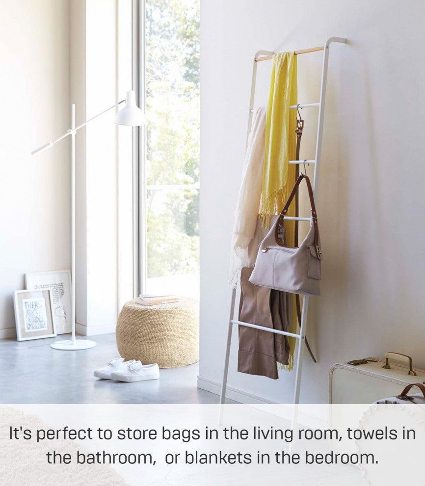 Tower Leaning Ladder Hanger, White