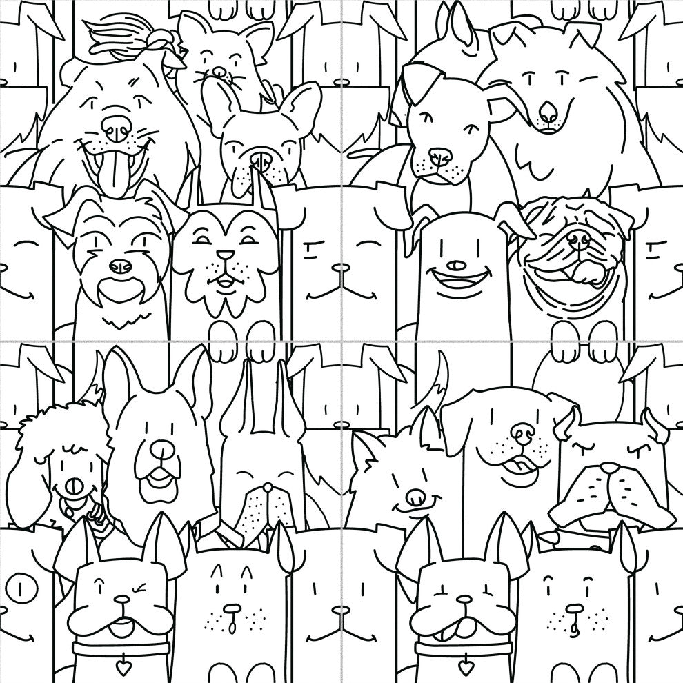 Oh My Dog and Oh My Cat Porcelain Floor and Wall Tile, Dog