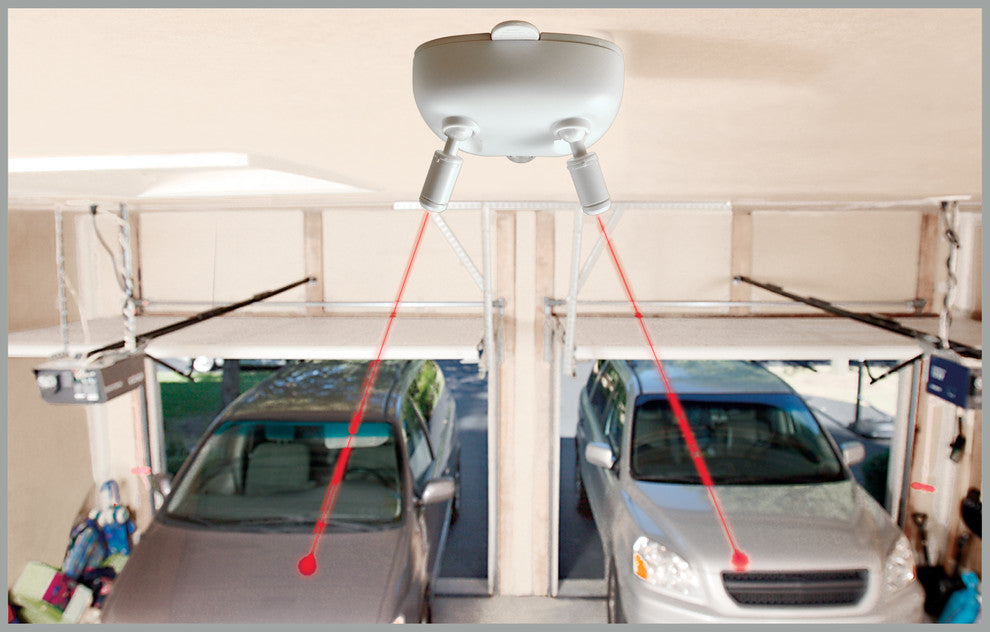 Park Right Dual Garage Laser Park, White