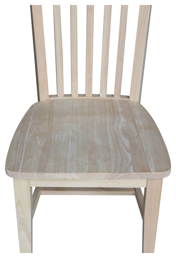 Set of Two Tall Mission Chairs, Unfinished