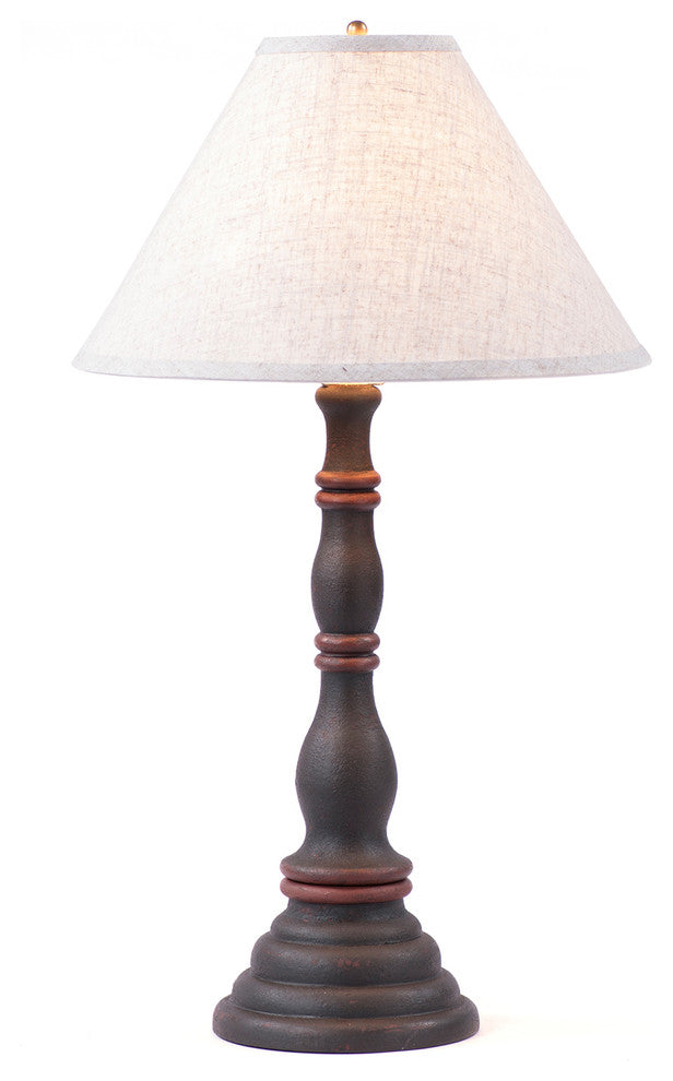 Davenport Lamp in Hartford Black and Red with Shade