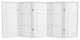 3' Tall Double Cross Shoji Screen, White, 5 Panels
