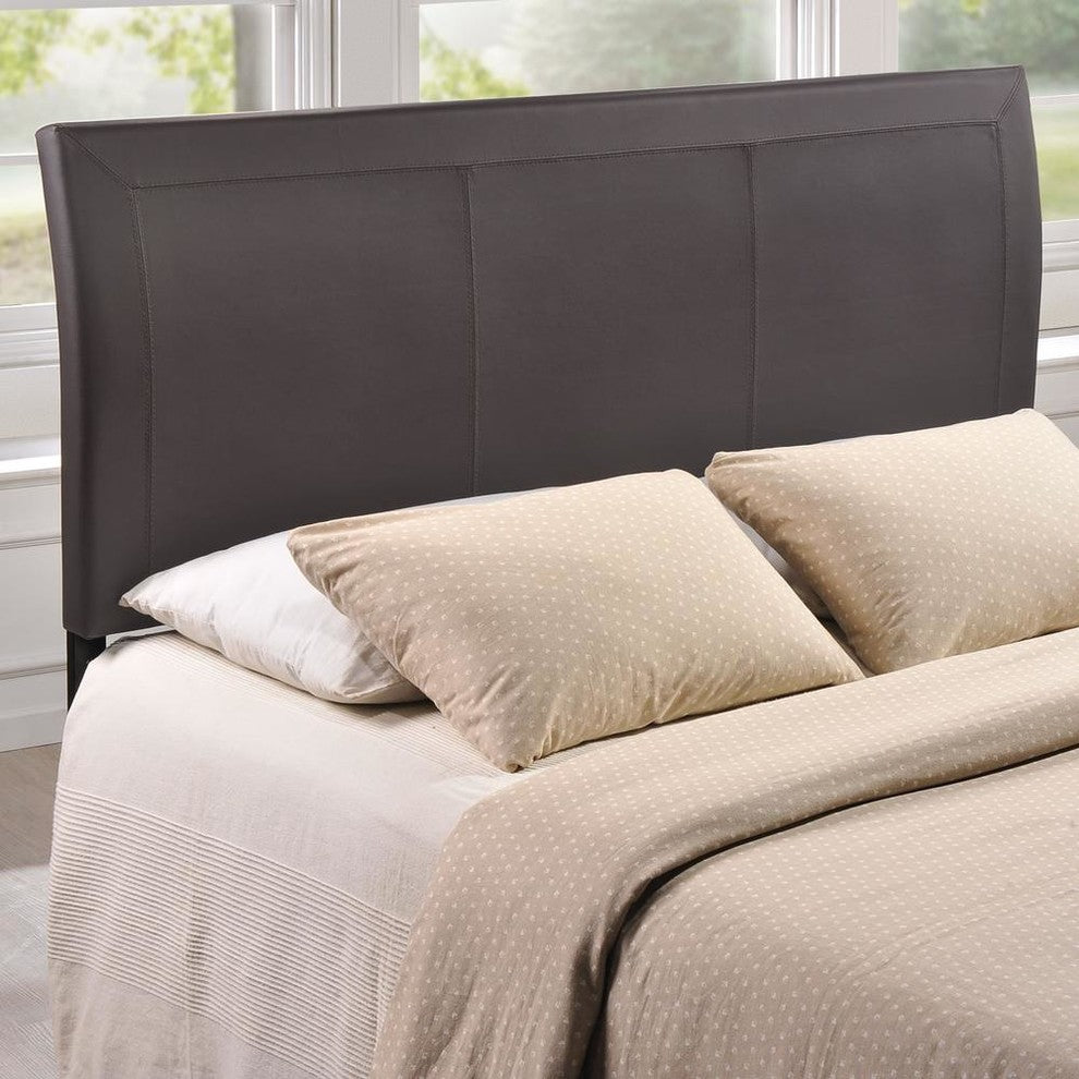 Modway Bedroom Isabella Queen Vinyl Headboard, Brown