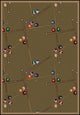 Games People Play Rug, Snookered, 3'10"x5'4", Dark Dust