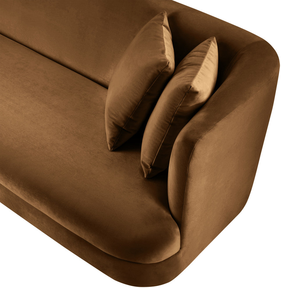 Alder Upholstered Chair, Saddle, Velvet, Loveseat