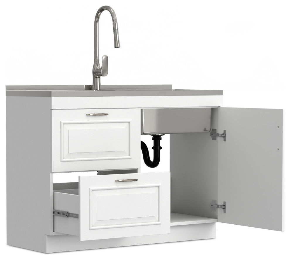 Darwin All-In-One 46-inch Laundry Utility Sink and Cabinet