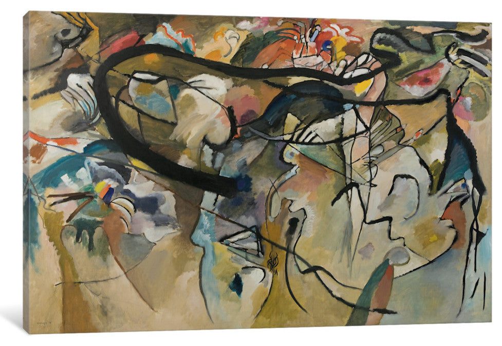 "Composition V" Wrapped Canvas Art Print, 18x12x1.5