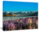 "Incredible Mountains Waters And Flowers" Landscape Art Print Canvas, 40"x30"