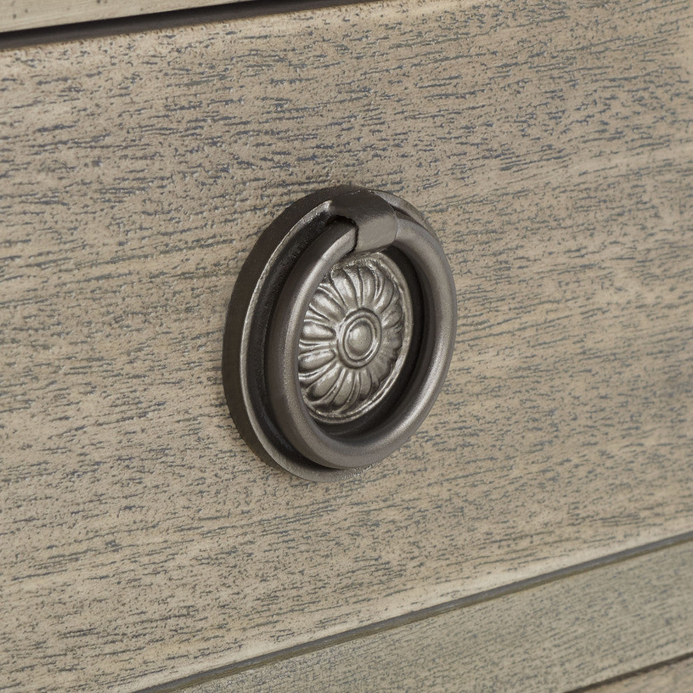 Safavieh Couture Lisabet 3 Drawer Wood Nightstand, Light Grey