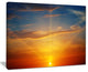 "Sunlight in Sky Above Horizon" Oversized Beach Canvas Artwork, 40"x30"