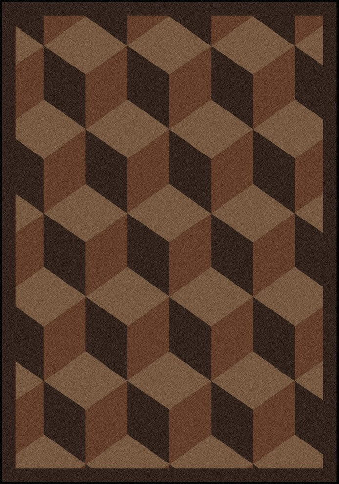 Kaleidoscope Rug, Highrise, 5'4"x7'8", Chocolate