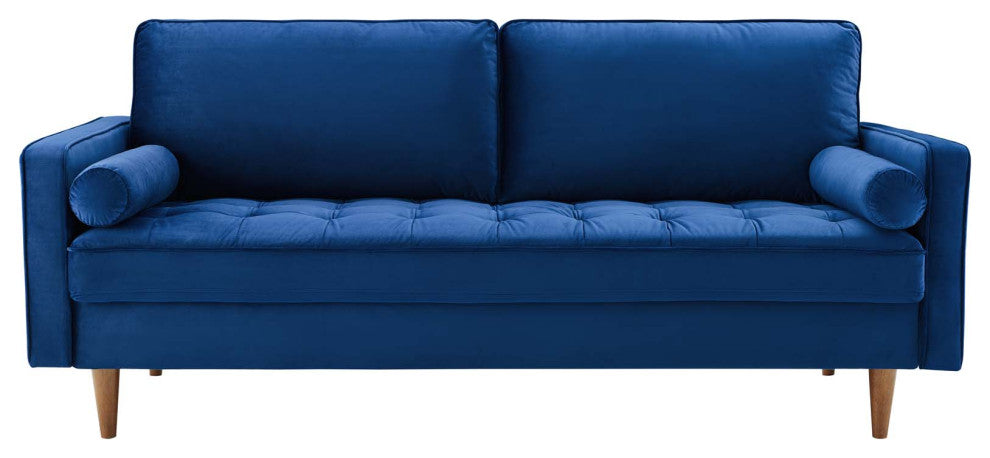 Valour Performance Velvet Sofa Navy