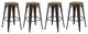 Promenade Bar Stool Set of 4 Brown