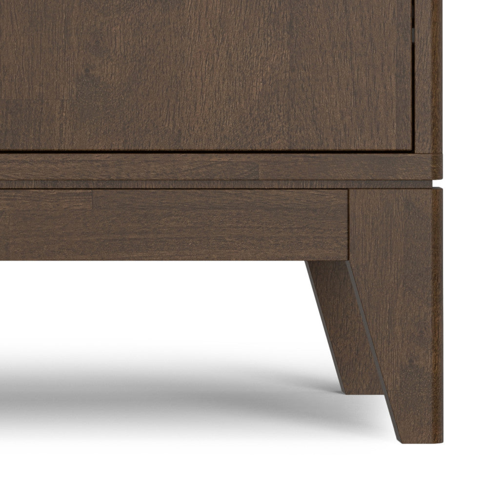 Harper Solid Hardwood Entryway Storage Cabinet, Walnut Brown