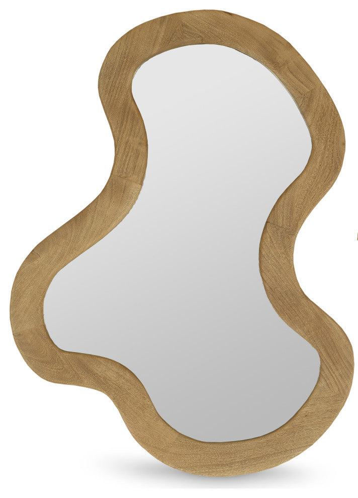 Oblique Mirror, Oak, 28" X 38"