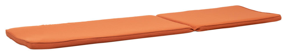 Teresa Outdoor Fabric Chaise Lounge Cushion, Rust Orange